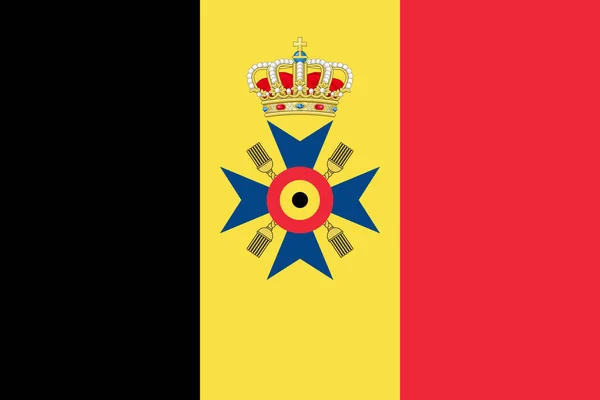 旗Pro Belgica ベルギーのトップビュー ベルギー旅行と愛国者の概念 旗竿はない 平面設計 レイアウト 旗の背景 — ストック写真