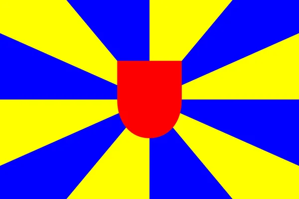 Вид Сверху Флаг Уэст Фландерс Бельгия Бельгийские Путешествия Патриотическая Концепция — стоковое фото