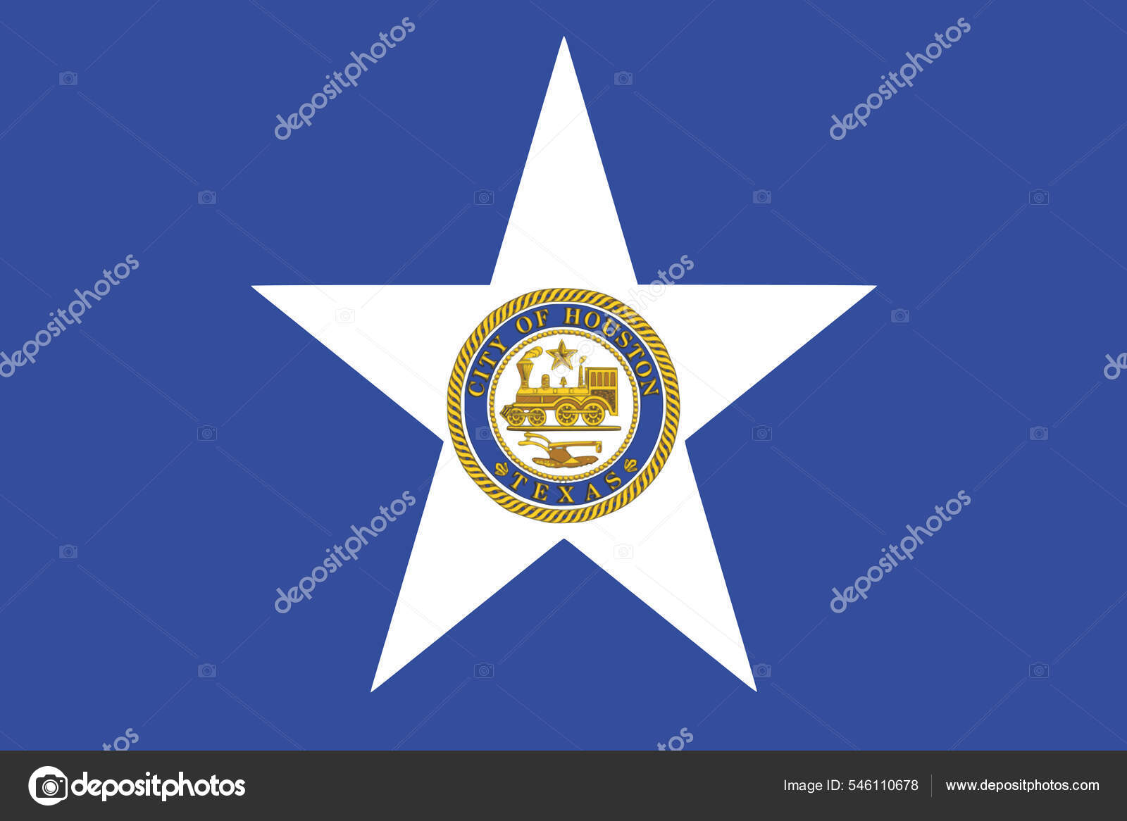 Top View Flag Houston Texas Untied States America Usa Travel — Stock