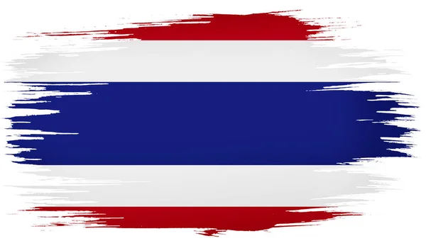 Bunte Handgezeichnete Pinselstriche Malten Die Nationalflagge Thailands Vorlage Für Banner — Stockfoto