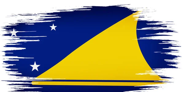 Pinceladas Pintadas Mano Coloridas Bandera Nacional Tokelau Plantilla Para Banner —  Fotos de Stock