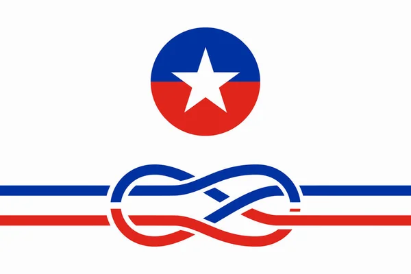 Report Flag Incorporacion Nacional Vexilologia Chile 智利旅行和爱国心的概念 没有旗杆 平面设计 国旗背景 — 图库照片