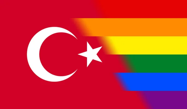 Bovenaanzicht Van Nationale Vlag Van Turkije Geen Vlaggenmast Vliegtuig Ontwerp — Stockfoto