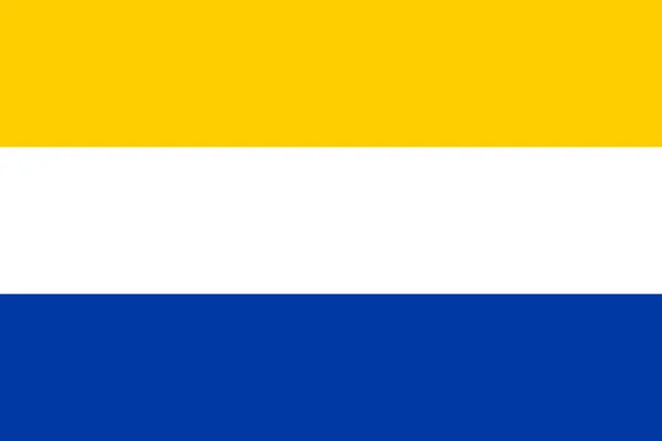 荷兰Heerhugowaard国旗的最高视图 荷兰爱国者和旅行概念 没有旗杆 平面设计 国旗背景 — 图库照片