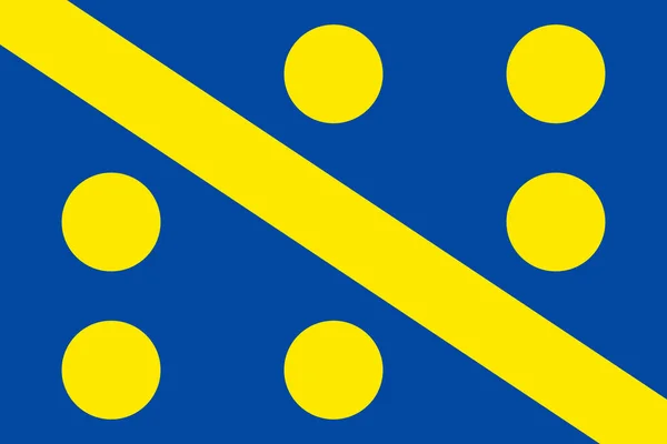 Κάτοψη Της Σημαίας Assesse Βέλγιο Βελγικό Ταξιδιωτικό Και Πατριωτικό Σχέδιο — Φωτογραφία Αρχείου
