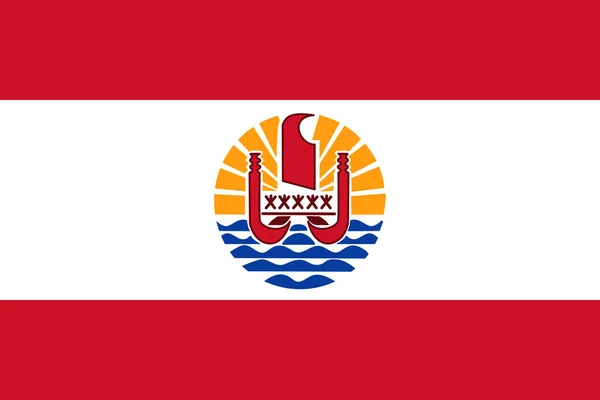 프랑스령 폴리네시아의 애국자 개념입니다 깃대는 비행기 플래그 — 스톡 사진