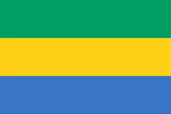 Bovenaanzicht Van Officiële Vlag Gabon Reis Patriottenconcept Geen Vlaggenmast Vliegtuigontwerp — Stockfoto