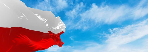 Bandeira Turíngia Fundo Céu Nublado Pôr Sol Vista Panorâmica República — Fotografia de Stock