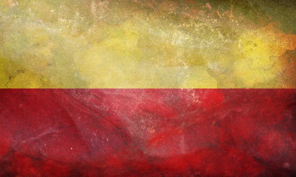 Mulheim Ruhrのレトロなフラグのトップビュー ドイツ連邦共和国 旗竿はない 平面設計 レイアウト 旗の背景 — ストック写真