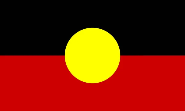 Vista Superior Bandera Aborigen Australiano Australia Viajes Australianos Concepto Patriota — Foto de Stock