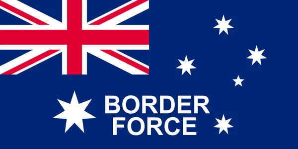 Vista Superior Bandera Australian Border Force 2015 Australia Viajes Australianos — Foto de Stock