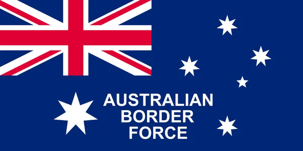 Vista Superior Bandera Australian Border Force Australia Viajes Australianos Concepto —  Fotos de Stock