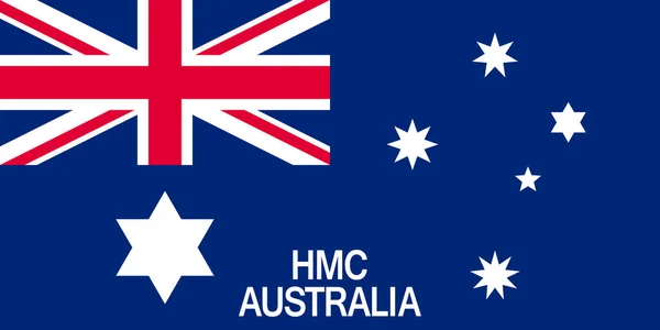 旗のトップビューオーストラリア税関1901年 オーストラリア オーストラリアの旅行と愛国者の概念 旗竿はない 平面配置 旗の背景 — ストック写真