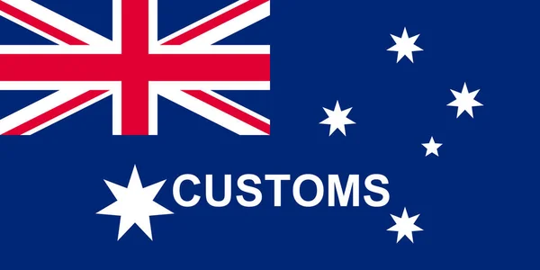 Top View Flag Australian Customs 1988 2015 Αυστραλία Αυστραλιανό Ταξιδιωτικό — Φωτογραφία Αρχείου