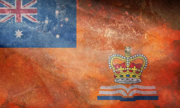 Вид Сверху Grand Orange Lodge Australia Ретро Флаг Австралии Граненой — стоковое фото