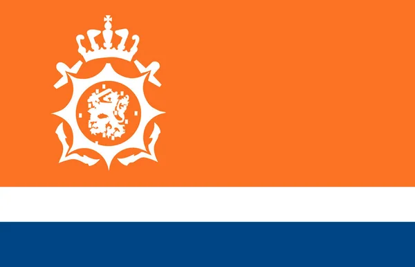 Κάτοψη Της Σημαίας Ολλανδική Ακτοφυλακή Ολλανδία Ολλανδικά Ταξίδια Και Πατριωτική — Φωτογραφία Αρχείου