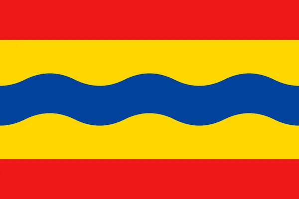 Top View Flag Overijssel Netherlands Голландські Мандрівники Патріоти Ніякого Флагштока — стокове фото