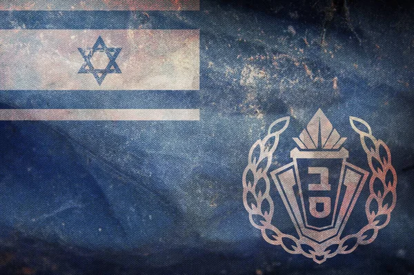 플래그 서비스 커맨더 이스라엘 텍스처의 플래그 이스라엘 애국자와 개념이다 깃대는 — 스톡 사진