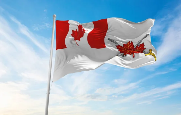 Flagge Des Land Force Command 1998 2013 Kanada Bei Bewölktem — Stockfoto