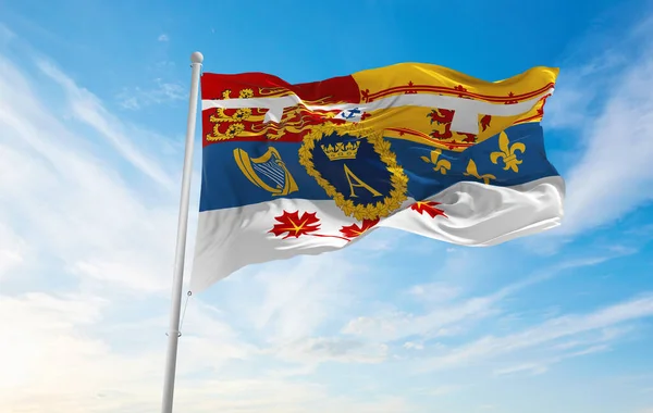 Flag Royal Standard Prince Andrew Duke York Canada Cloudy Sky — Stock Photo, Image
