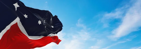 Vlag Van West Canada Canada Bij Bewolkte Hemel Achtergrond Zonsondergang — Stockfoto