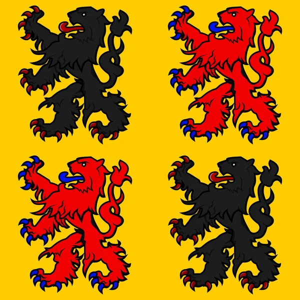 比利时汉诺威的国旗全景 比利时旅行和爱国心的概念 没有旗杆 平面设计 国旗背景 — 图库照片