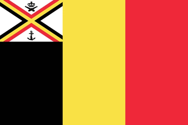 1959年比利时国防部长的头像 比利时旅行和爱国心的概念 没有旗杆 平面设计 国旗背景 — 图库照片