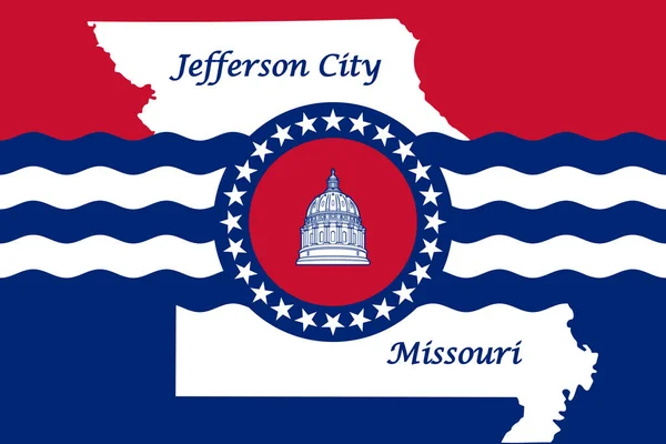 Widok Góry Jefferson City Missouri Niezwiązane Stany Ameryki Koncepcja Podróży — Zdjęcie stockowe