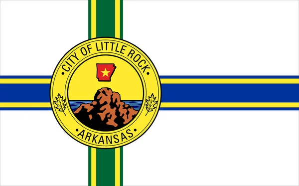 Top View Flag Little Rock Arkansas Untied States America Usa — Stock Photo, Image