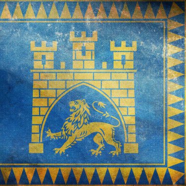 Lviv, Ukrayna bayrağının en üst görüntüsü. Ukrayna seyahati ve vatanseverlik kavramı. Bayrak direği yok. Uçak düzeni, tasarım. Bayrak arkaplanı