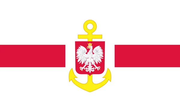 旗のトップビュー消防艇 サービスレッド ポーランド ポーランドの愛国者と旅行の概念 旗竿はない 平面設計 レイアウト 旗の背景 — ストック写真