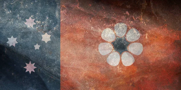 Vue Dessus Territoire Nord Australie Drapeau Rétro Avec Texture Grunge Images De Stock Libres De Droits