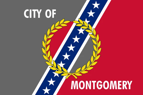 Bovenaanzicht Van Vlag Montgomery Alabama Ongebonden Staten Van Amerika Usa — Stockfoto
