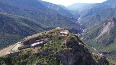 Aerial view of fort de rimplas in the Alpes Maritimes in France