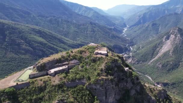 Aerial View Fort Rimplas Alpes Maritimes France — Vídeos de Stock