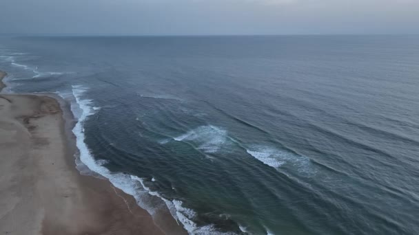 Drone View Ocean Beach Moliets Maa — Stock videók