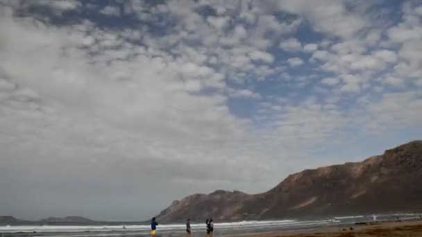 Time Lapse Famara Cliffs Clouds — Stock video