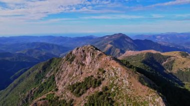 The summit of Rocca Siera northeast slope in France from the sky