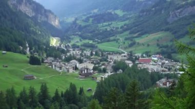 Little town of Loche-les-Bains in Switzerland, in German Leukerbad, in the canton of Valais