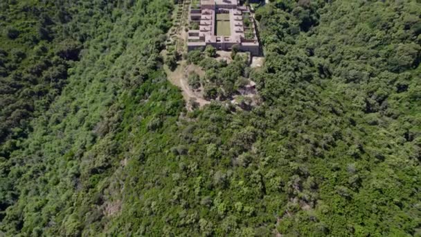 Verne Monastery Forest Massif Maures France Sky View — Stockvideo