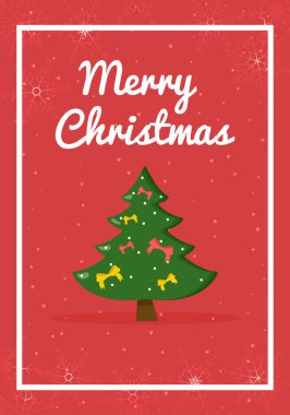 Yeni yıl 2022 kartı. Tebrik kartı tasarımı, davetiye, broşür, broşür. Noel ağacı.