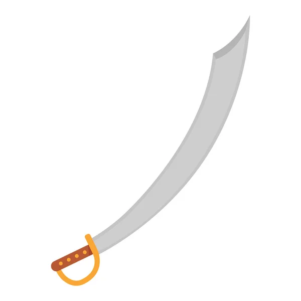 Kılıçlı kılıç beyaz arkaplanda izole edildi — Stok Vektör