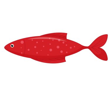 Şirin deniz balığı. Okyanustaki vektör çizgi film karakteri. Tropik balıklar.