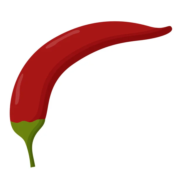 Rote Chilischote isoliert auf weißem Hintergrund. Mexikanische Küche — Stockvektor