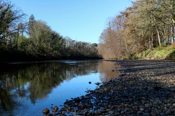 Blick Auf Den Fluss Ayr Südwesten Schottlands Winter — Stockfoto