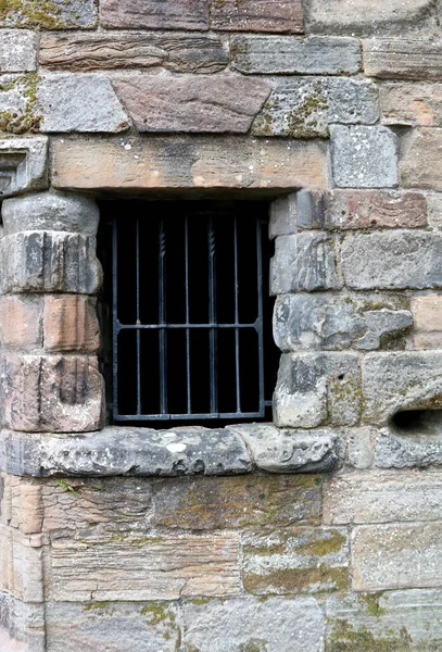Ancient Building Barred Window Opening Stirling Scotland — ストック写真