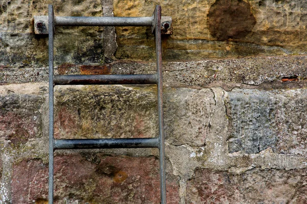 Old Access Ladder Bolted Harbour Wall — Stock fotografie