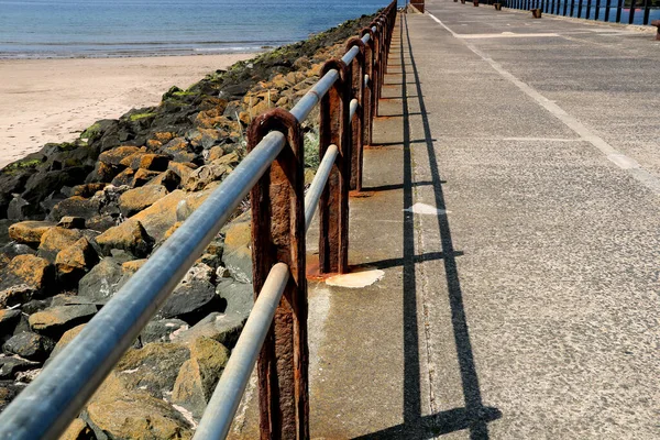 Jetty Handrail Rocks Coastal Location — Stock Photo, Image