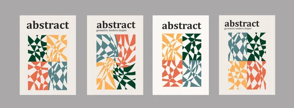 Set Van Abstract Trendy Moderne Posters Vectorontwerp Cool Minimalistische Abstractie — Stockvector