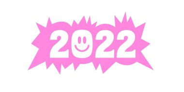 2022 Mutlu Yıllar Havalı Vektör İllüstrasyonu.